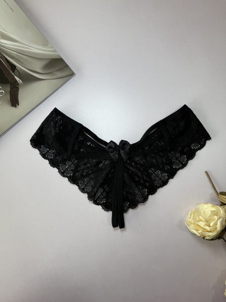 Panty con abertura negro