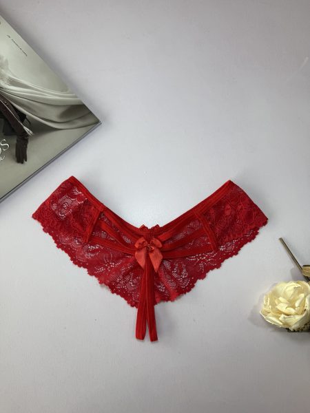 Panty con abertura rojo