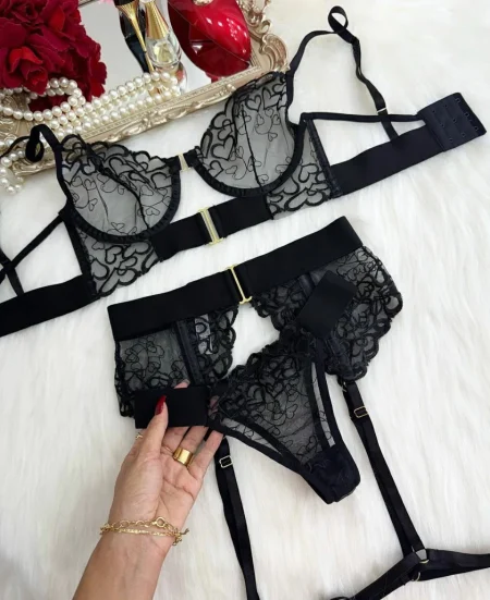 LINGERIE AMOR - PRETA