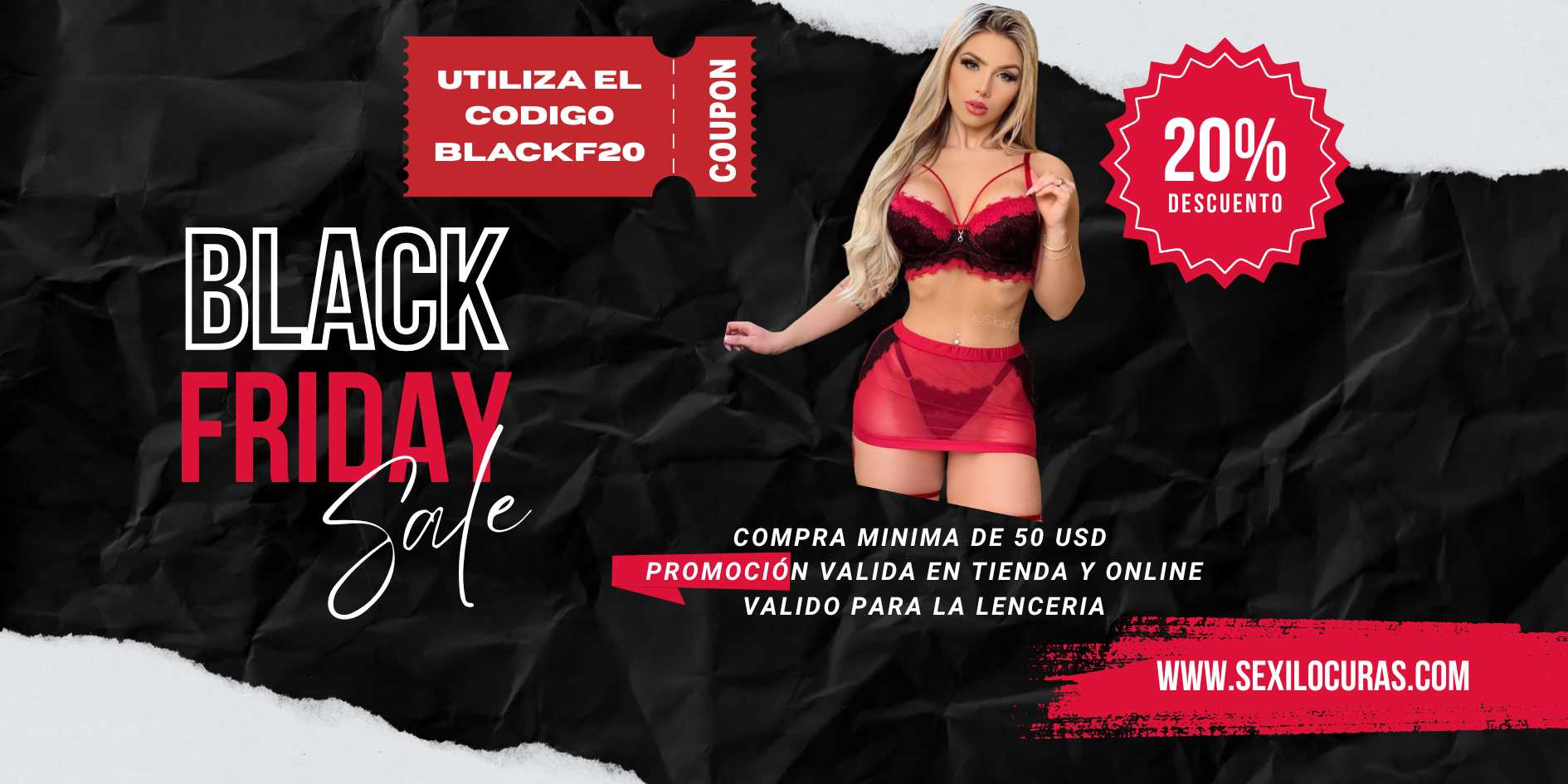 Banner sobre Black Friday papel rasgado rojo y negro (4)
